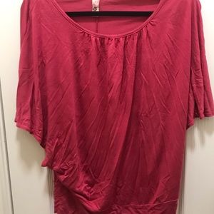 Dolman Sleeve Pink Shirt
